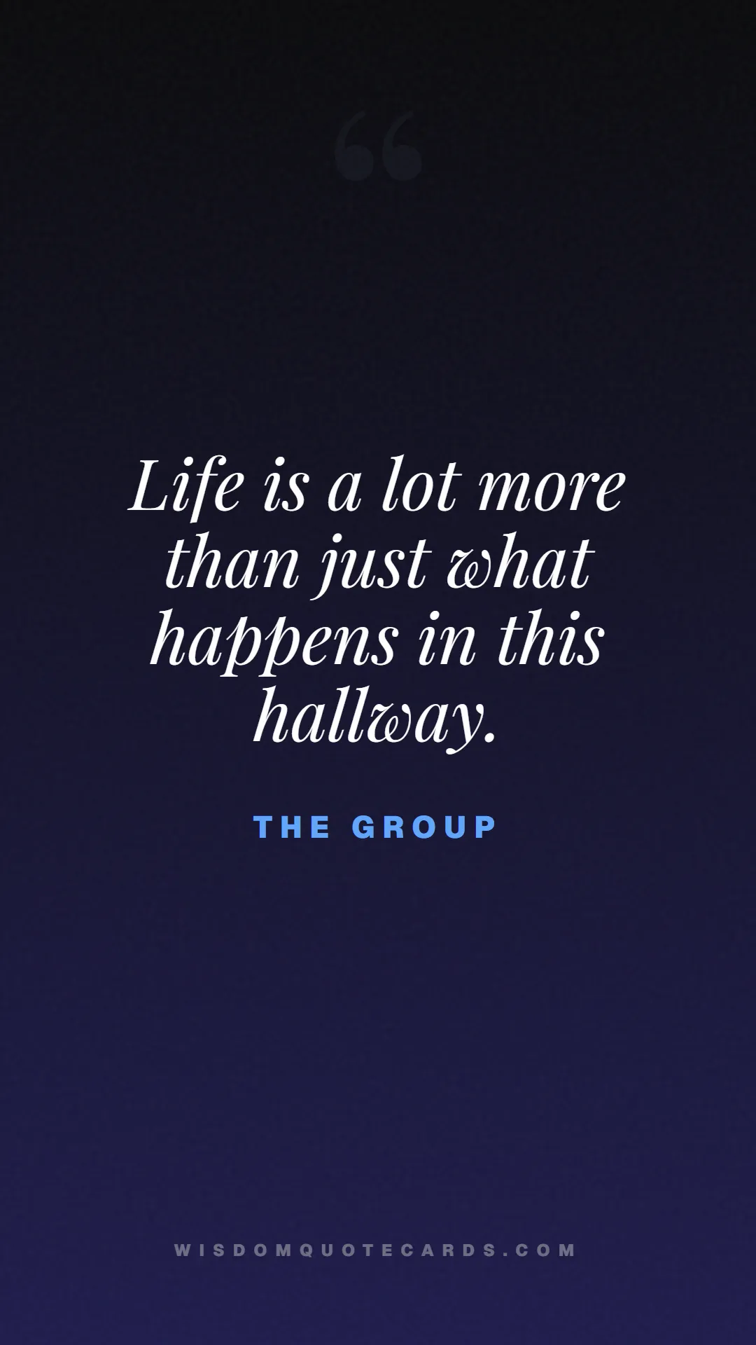 Quote by The Group about breakfast club, identity, nostalgia, 80s, youth, coming of age, labels, detention: Life is a lot more than just what happens in this ...